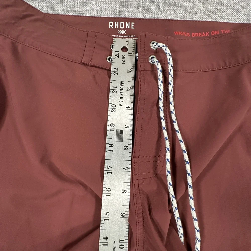 Rhone Point Break Board‎ Shorts Mens 32 Maroon 7 Inch Inseam Stretch Beach Surf
